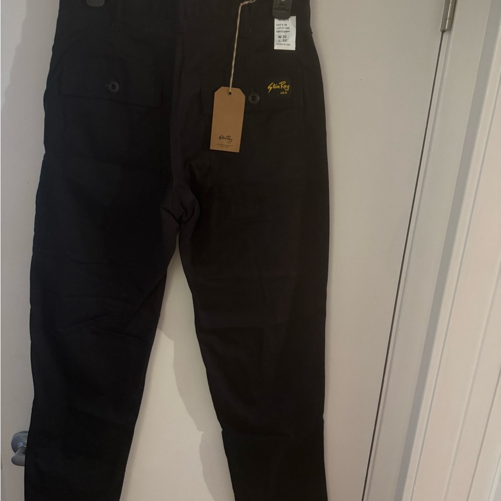 Stan Ray Black Cargo Pants with Utility Pockets